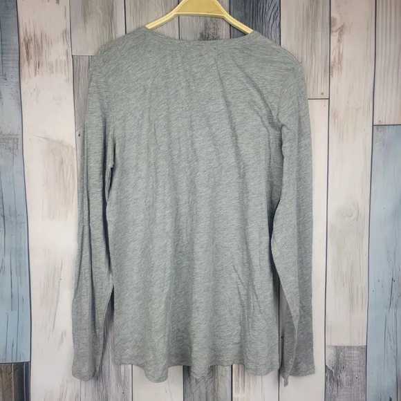 PJ Salvage Gray Christmas Pajama Top Long Sleeve Size Large - Picture 3 of 3